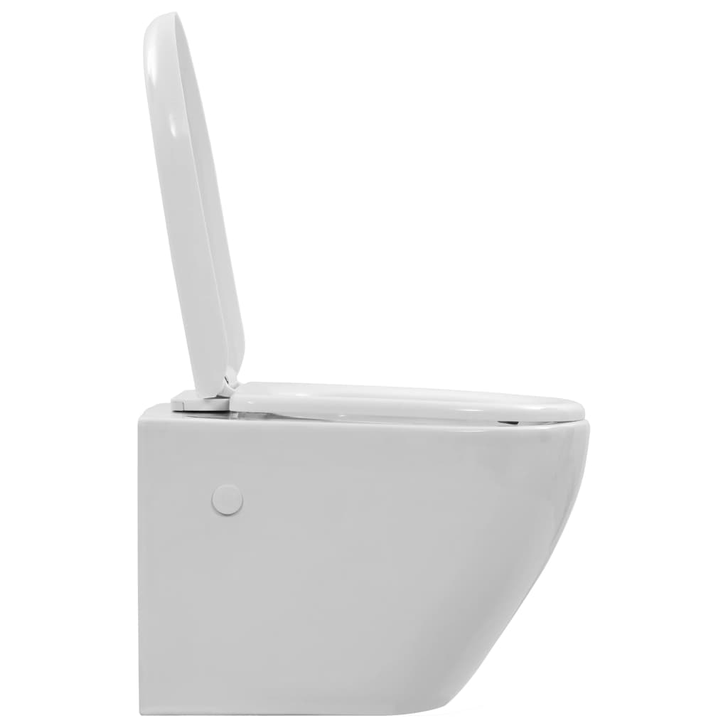 Wand-WC ohne Spülrand Keramik Weiß - Premium Toiletten  - Just €212.85! Shop now at homesales4u
