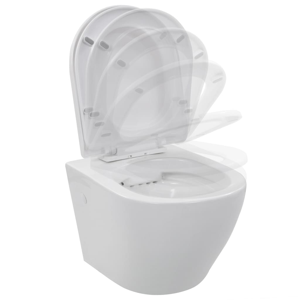 Wand-WC ohne Spülrand Keramik Weiß - Premium Toiletten  - Just €212.85! Shop now at homesales4u
