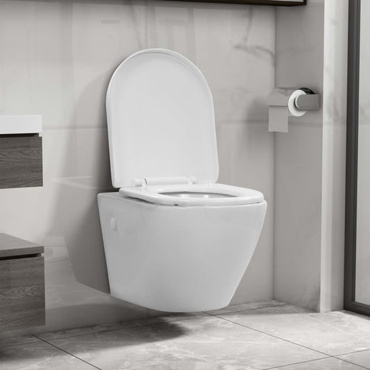 Wand-WC ohne Spülrand Keramik Weiß - Premium Toiletten  - Just €212.85! Shop now at homesales4u