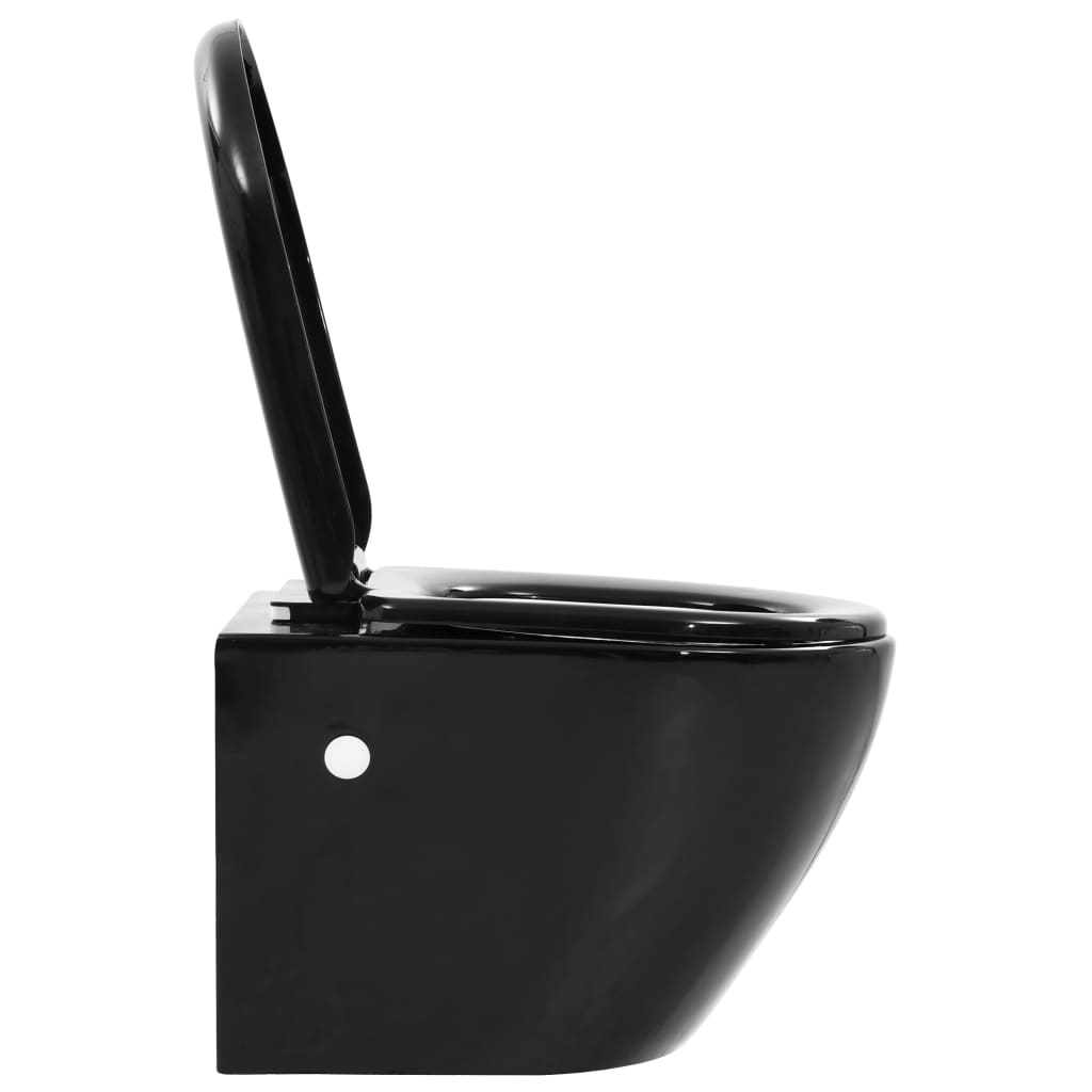 Wand-WC ohne Spülrand Keramik Schwarz - Premium Toiletten  - Just €283.97! Shop now at homesales4u