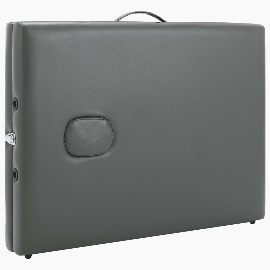 Massageliege 2-Zonen Aluminiumgestell Anthrazit 186x68 cm - Premium Massagetische  - Just €220.50! Shop now at homesales4u