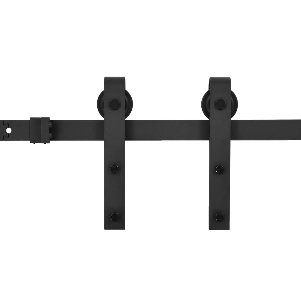Schiebetürbeschlag-Set SKIEN 200 cm Stahl Schwarz - Premium Türbeschläge & -klingeln  - Just €61.13! Shop now at homesales4u