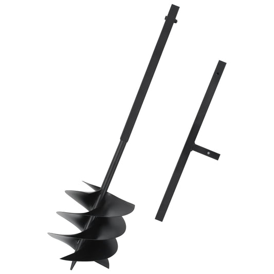 Erdbohrer mit Griff 250 mm Stahl Schwarz - Premium Schneckenbohrer  - Just €80.50! Shop now at homesales4u