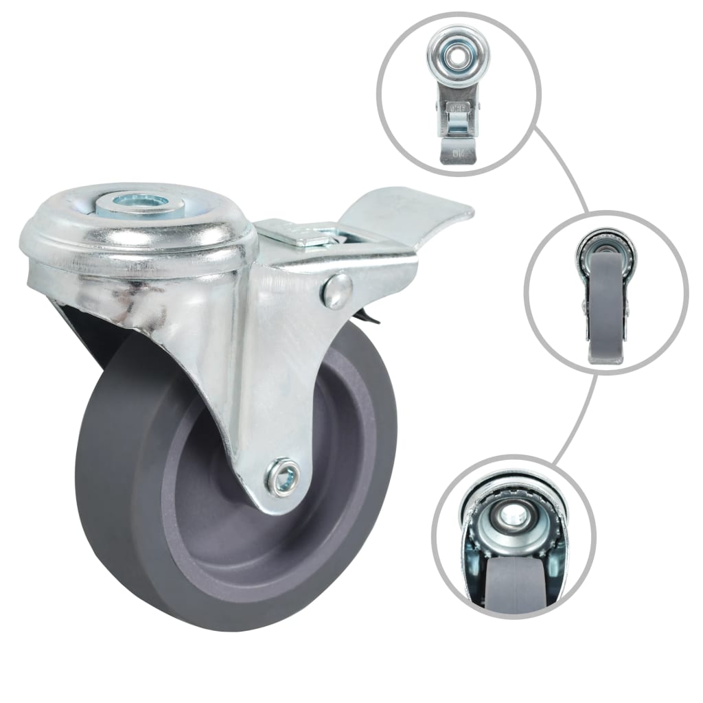 8 Stk. Lenkrollen mit Rückenloch 75 mm - Premium Materialbeförderung  - Just €64.56! Shop now at homesales4u