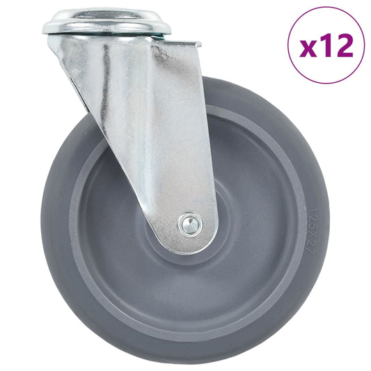 12 Stk. Lenkrollen mit Bolzenloch 125 mm - Premium Materialbeförderung  - Just €132.84! Shop now at homesales4u