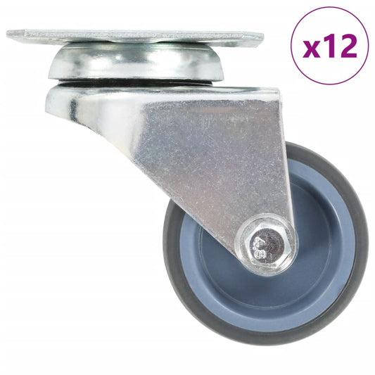 12 Stk. Lenkrollen mit Zwillingsrad 50 mm - Premium Materialbeförderung  - Just €73.93! Shop now at homesales4u