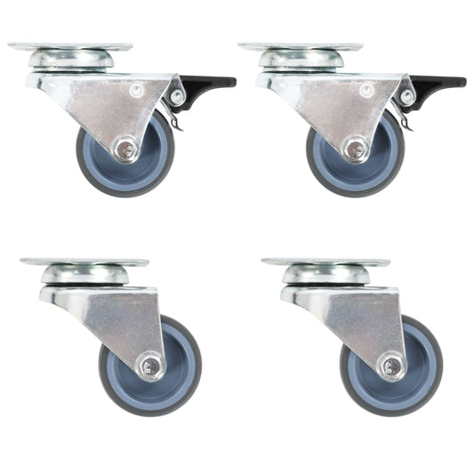 8 Stk. Lenkrollen mit Zwillingsrad 50 mm - Premium Materialbeförderung  - Just €59.75! Shop now at homesales4u