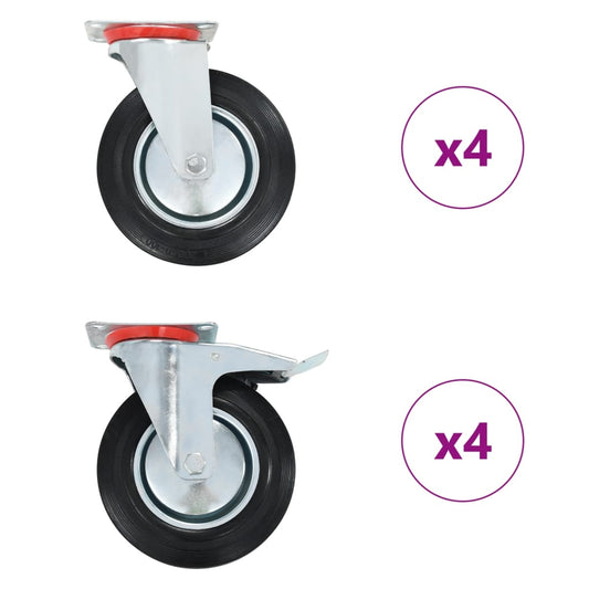 8 Stk. Lenkrollen 200 mm - Premium Materialbeförderung  - Just €172.87! Shop now at homesales4u