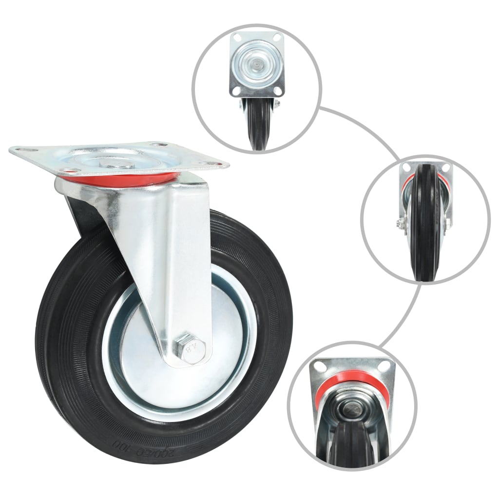 16 Stk. Lenkrollen 200 mm - Premium Materialbeförderung  - Just €345.74! Shop now at homesales4u