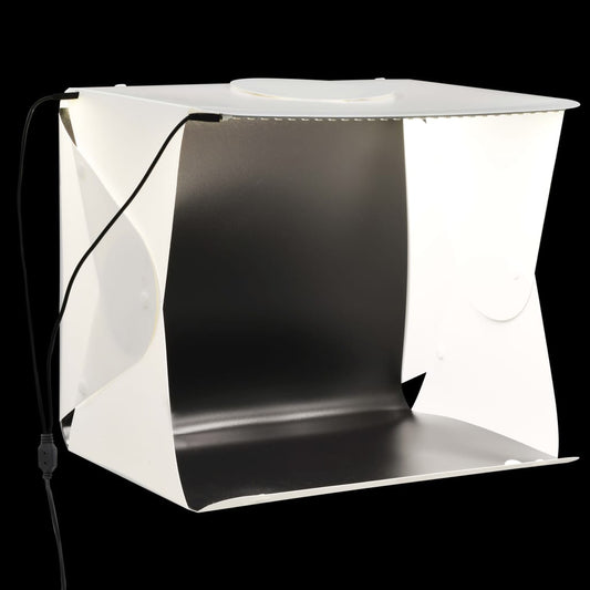 LED-Lichtbox für Fotostudio Klappbar 40×34×37 cm Plastik Weiß - Premium Studio-Hintergründe  - Just €58.08! Shop now at homesales4u
