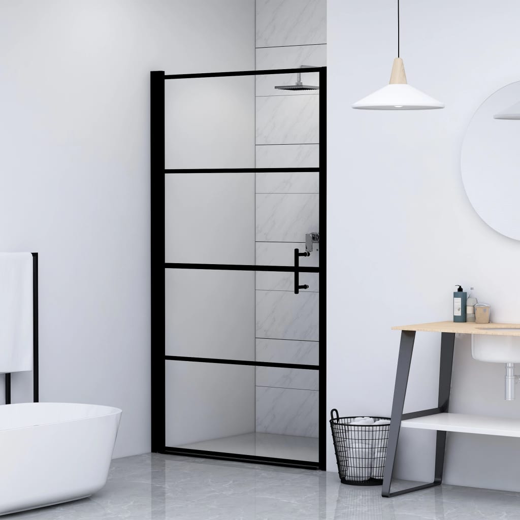 Duschtür Hartglas 81×195 cm Schwarz - Premium Duschkabinen & -türen  - Just €243.85! Shop now at homesales4u