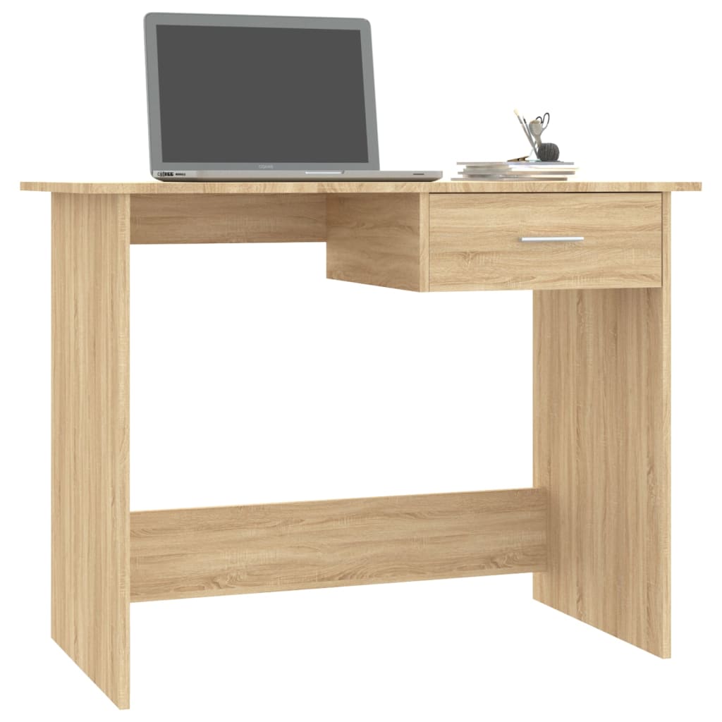 Schreibtisch Sonoma-Eiche 100x50x76 cm Holzwerkstoff - Premium Schreibtische  - Just €81.43! Shop now at homesales4u