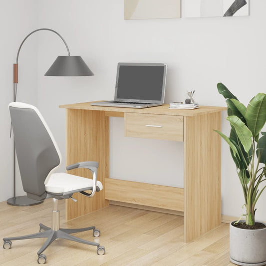 Schreibtisch Sonoma-Eiche 100x50x76 cm Holzwerkstoff - Premium Schreibtische  - Just €81.43! Shop now at homesales4u