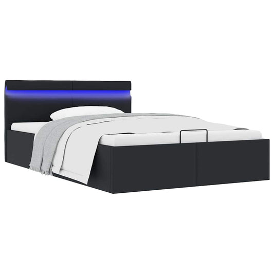 Bett mit Bettkasten Hydraulisch LED Kunstleder 120x200 cm - Premium Betten & Bettgestelle  - Just €534.71! Shop now at homesales4u