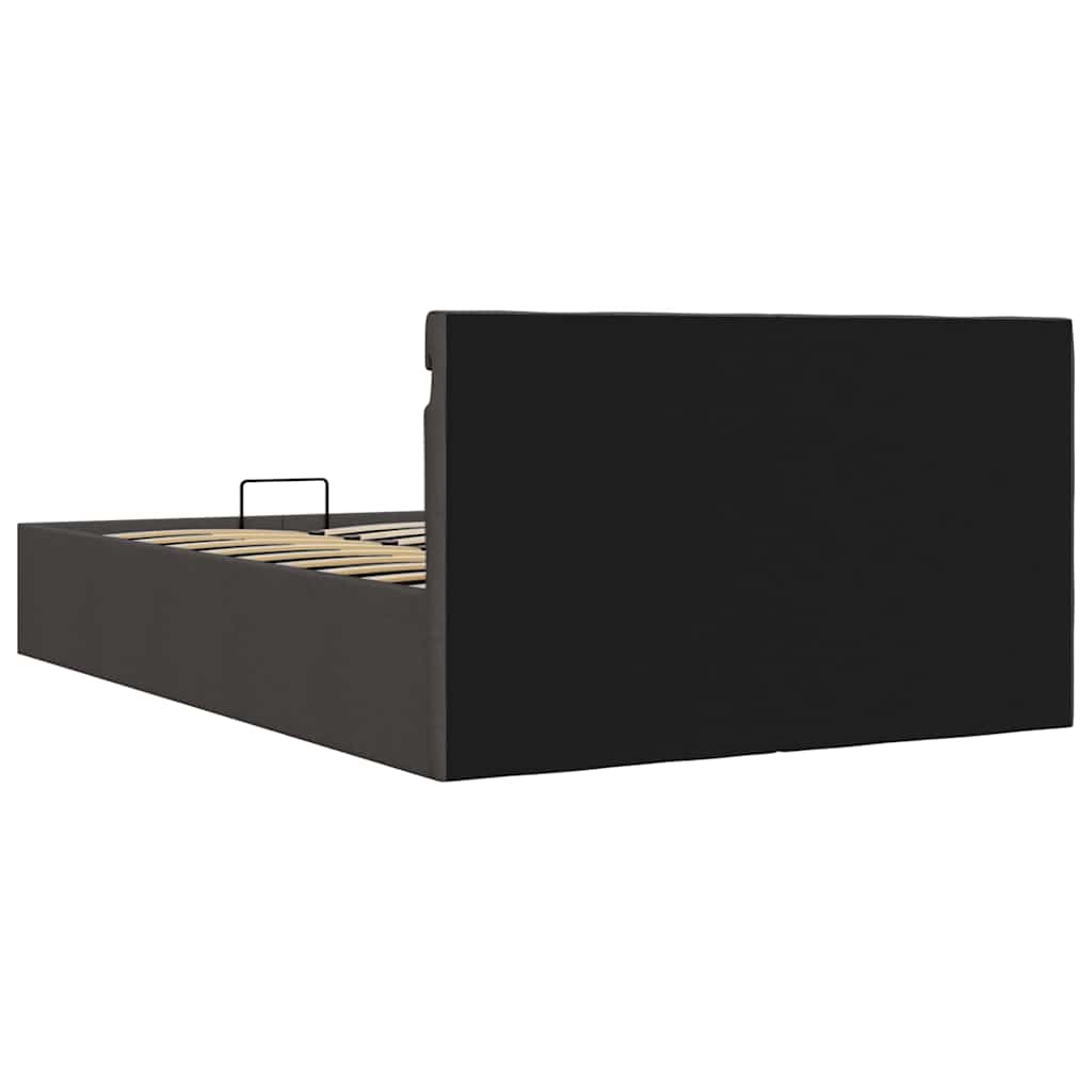 Bett mit Bettkasten Hydraulisch LED Dunkelgrau Stoff 120x200 cm - Premium Betten & Bettgestelle  - Just €505.73! Shop now at homesales4u