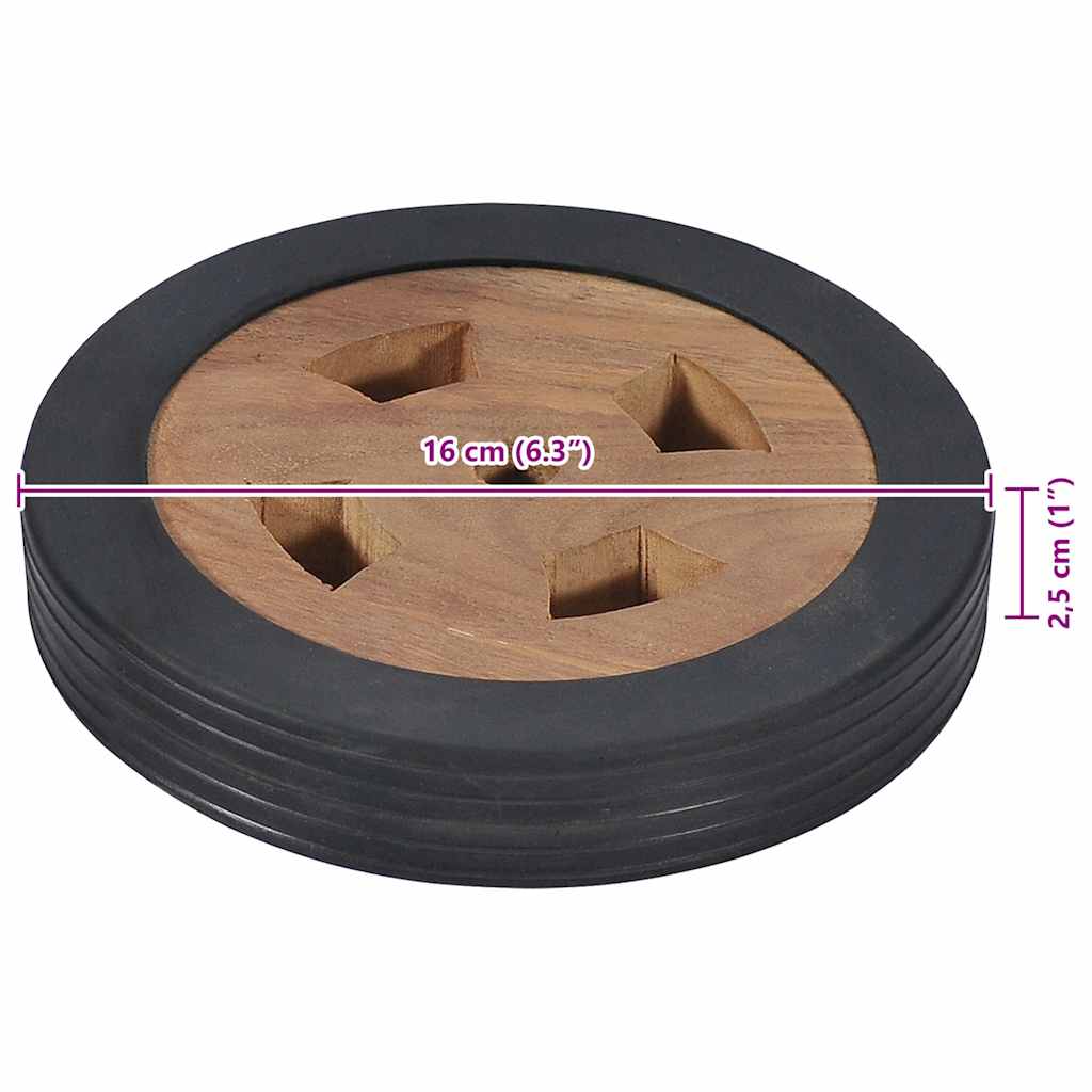 Ersatzräder für Sonnenliege 2 Stk. Massivholz Teak - Premium Gartenmöbelzubehör  - Just €52.60! Shop now at homesales4u