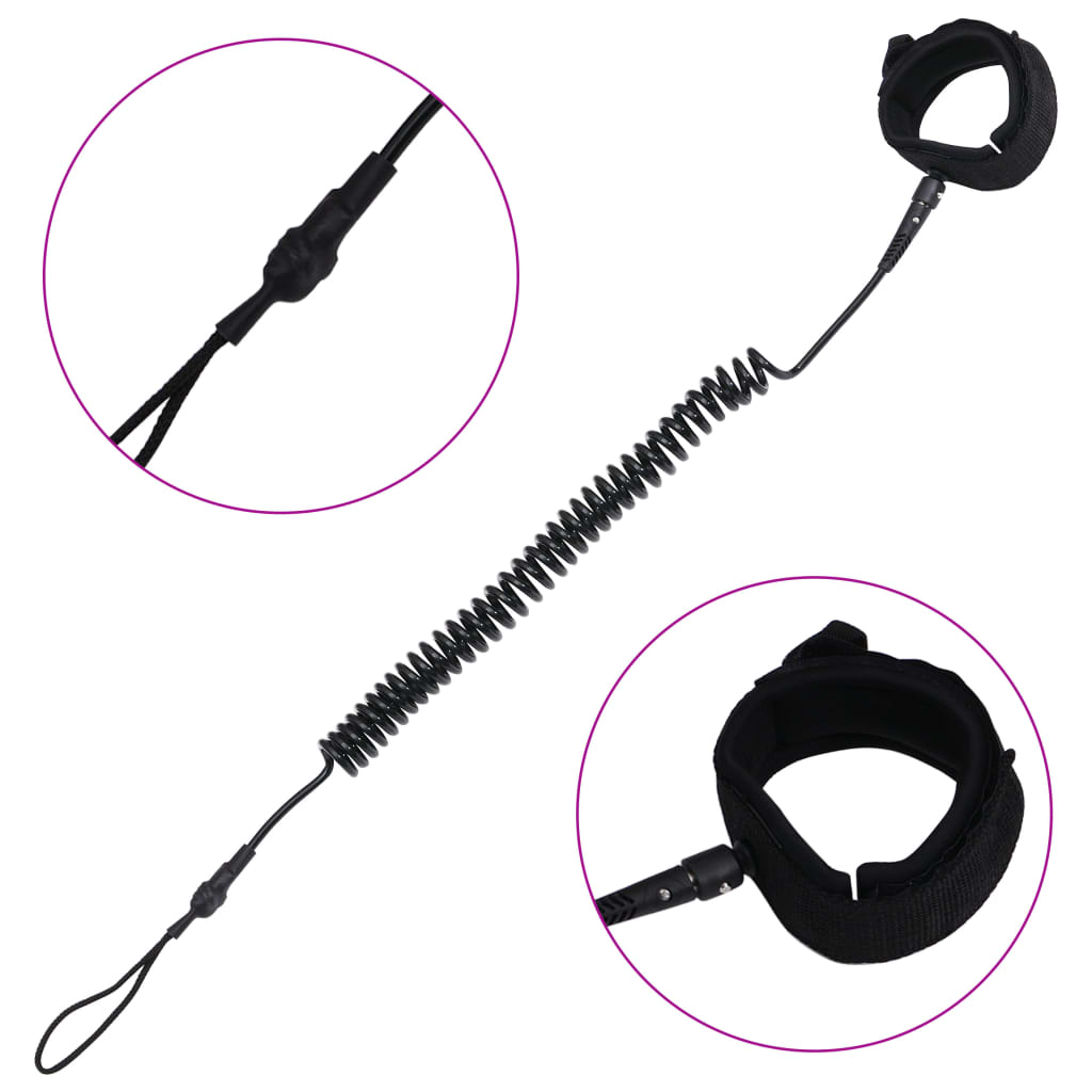 SUP-Sicherheitsleine Schwarz 10 Zoll/25,4 cm - Premium Fußleinen für Surfbretter  - Just €23.90! Shop now at homesales4u