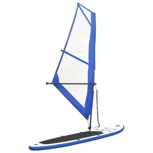 Aufblasbares SUP-Board mit Segel Set Blau und Weiß - Premium Paddelboards  - Just €792.99! Shop now at homesales4u