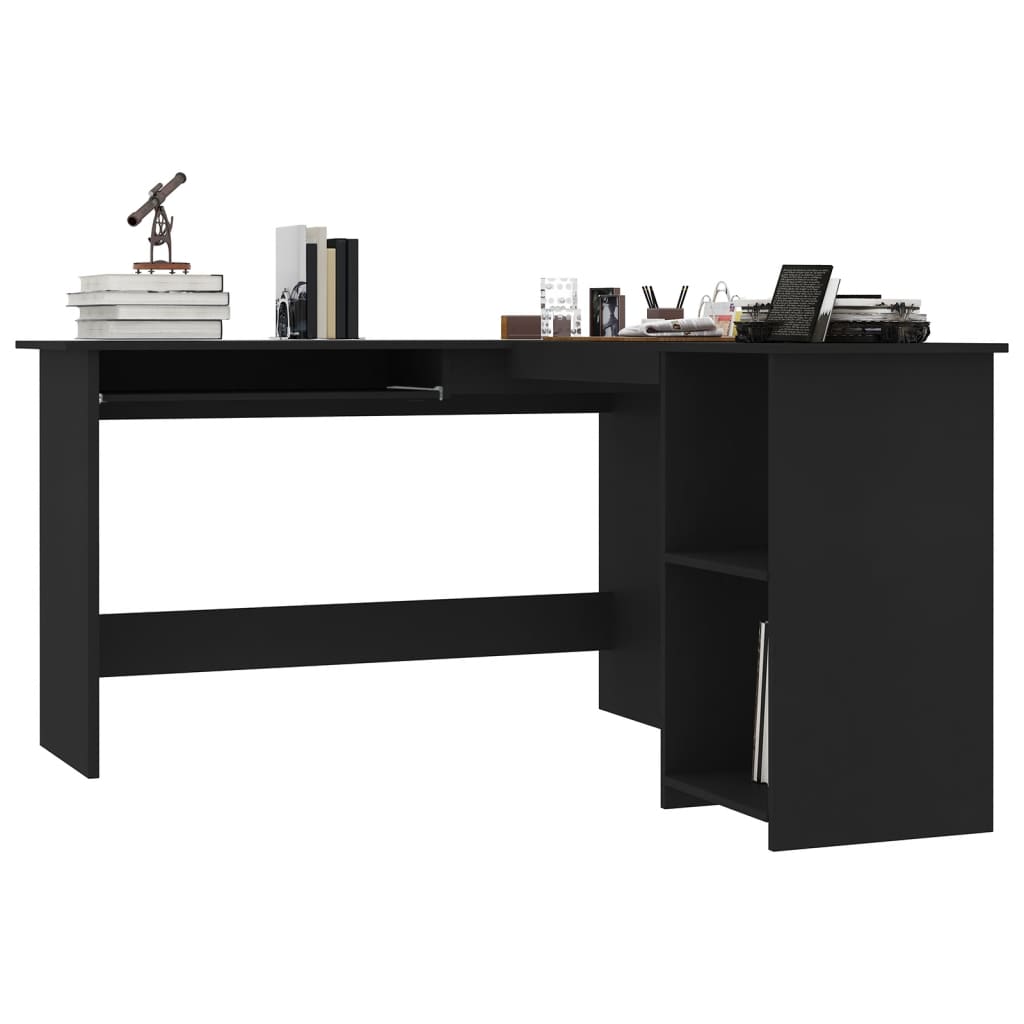 Eckschreibtisch in L-Form Schwarz 120x140x75 cm Holzwerkstoff - Premium Schreibtische  - Just €157.24! Shop now at homesales4u
