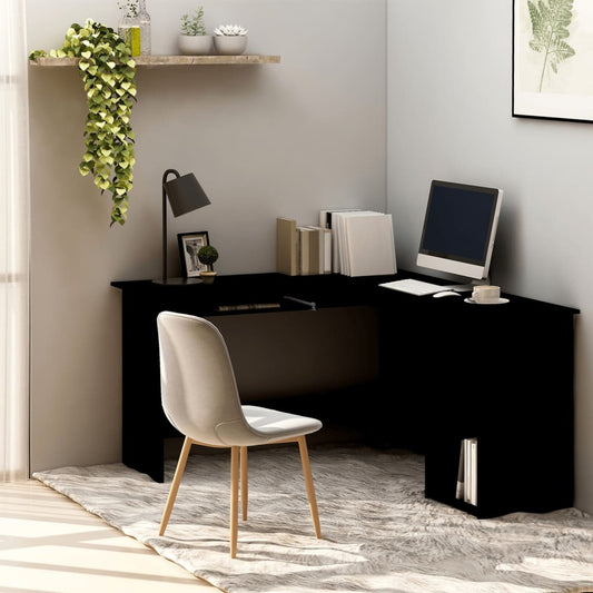 Eckschreibtisch in L-Form Schwarz 120x140x75 cm Holzwerkstoff - Premium Schreibtische  - Just €157.24! Shop now at homesales4u