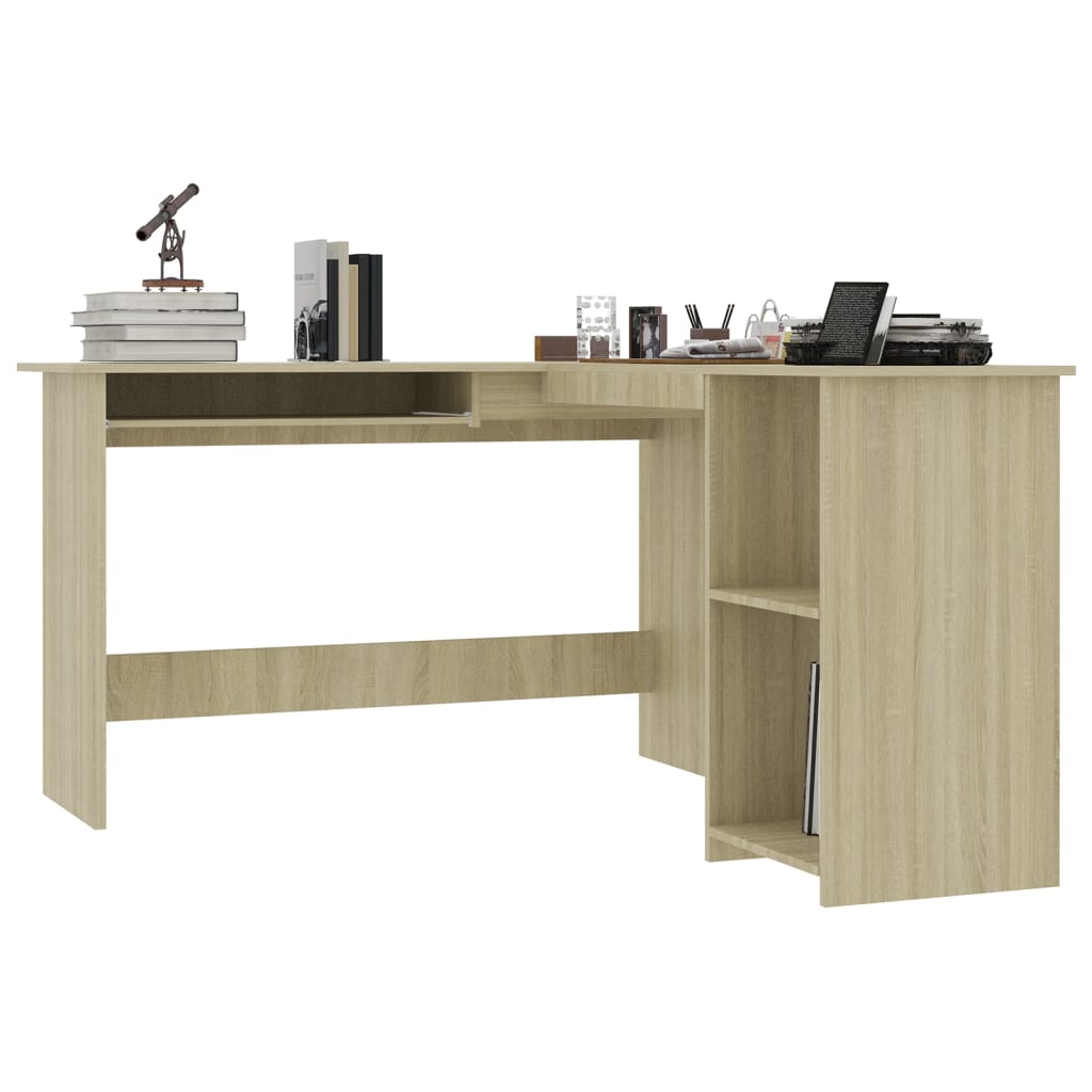Eckschreibtisch L-Form Sonoma-Eiche 120x140x75 cm Holzwerkstoff - Premium Schreibtische  - Just €173.42! Shop now at homesales4u
