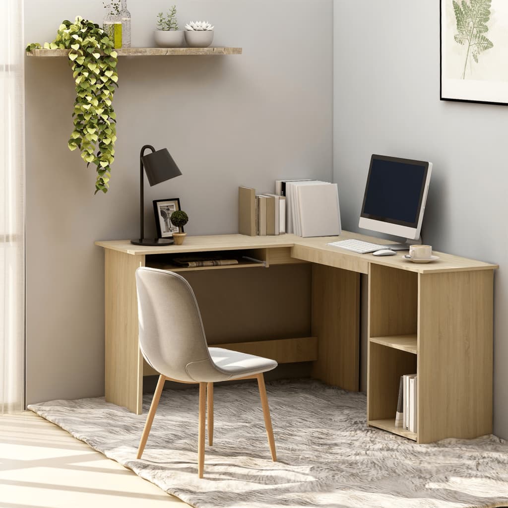 Eckschreibtisch L-Form Sonoma-Eiche 120x140x75 cm Holzwerkstoff - Premium Schreibtische  - Just €173.42! Shop now at homesales4u
