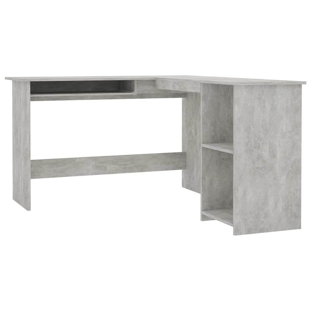Eckschreibtisch in L-Form Betongrau 120x140x75 cm Holzwerkstoff - Premium Schreibtische  - Just €145.42! Shop now at homesales4u