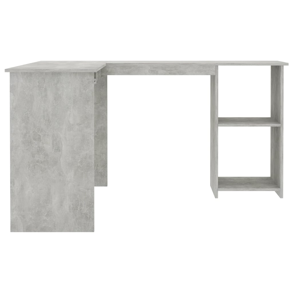 Eckschreibtisch in L-Form Betongrau 120x140x75 cm Holzwerkstoff - Premium Schreibtische  - Just €145.42! Shop now at homesales4u