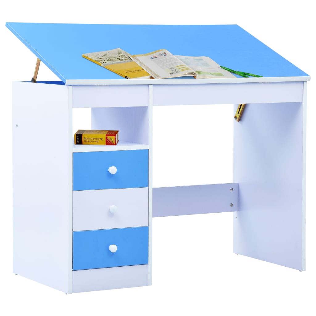Kinderschreibtisch Kippbar Blau und Weiß - Premium Architekten- & Zeichentische  - Just €158.69! Shop now at homesales4u