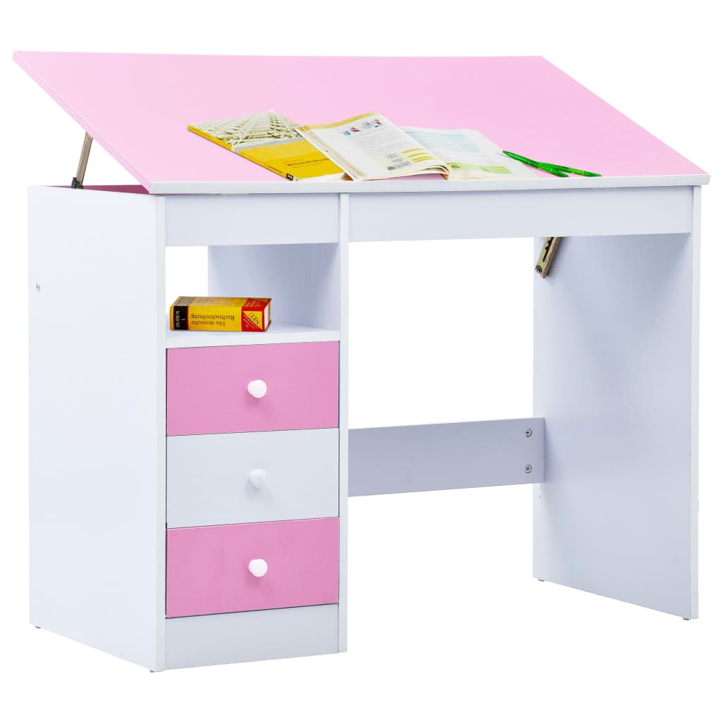 Kinderschreibtisch Kippbar Rosa und Weiß - Premium Architekten- & Zeichentische  - Just €167.92! Shop now at homesales4u