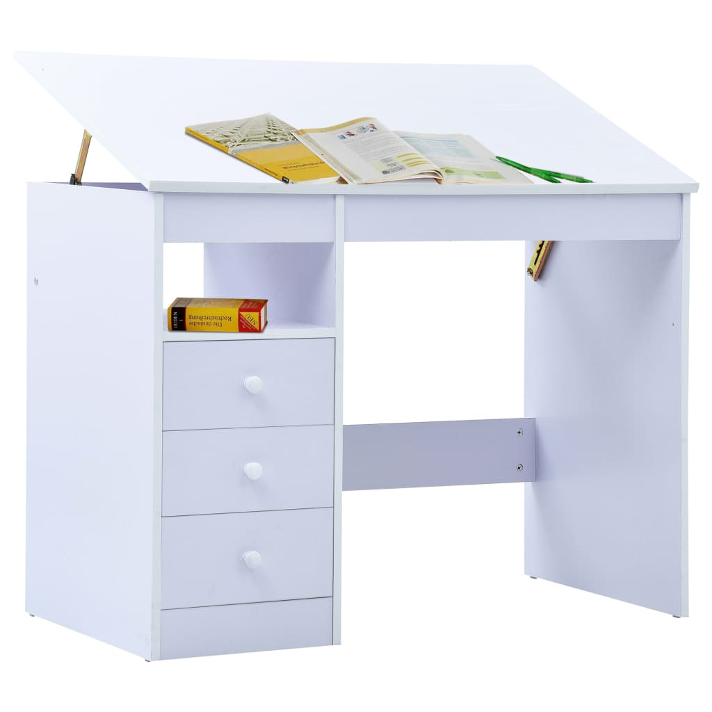 Kinderschreibtisch Kippbar Weiß - Premium Architekten- & Zeichentische  - Just €177.88! Shop now at homesales4u
