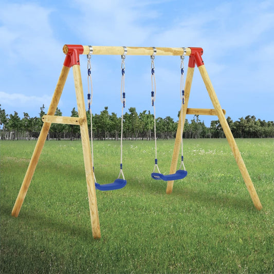 Schaukelgestell 230 x 130 x 166 cm Kiefernholz - Premium Schaukeln & Spieltürme  - Just €207.64! Shop now at homesales4u