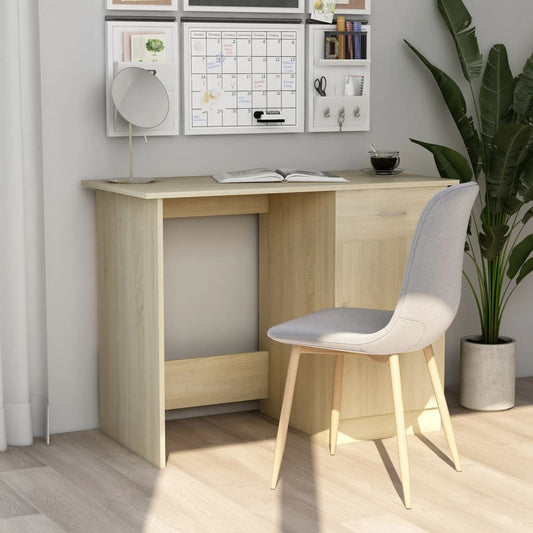 Schreibtisch Sonoma-Eiche 100x50x76 cm Holzwerkstoff - Premium Schreibtische  - Just €104.80! Shop now at homesales4u