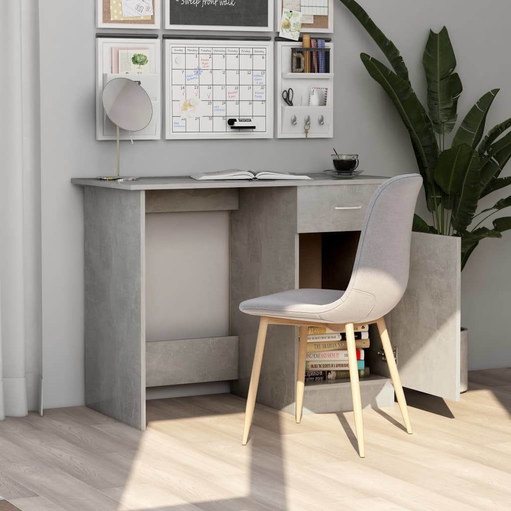Schreibtisch Betongrau 100x50x76 cm Holzwerkstoff - Premium Schreibtische  - Just €91.53! Shop now at homesales4u