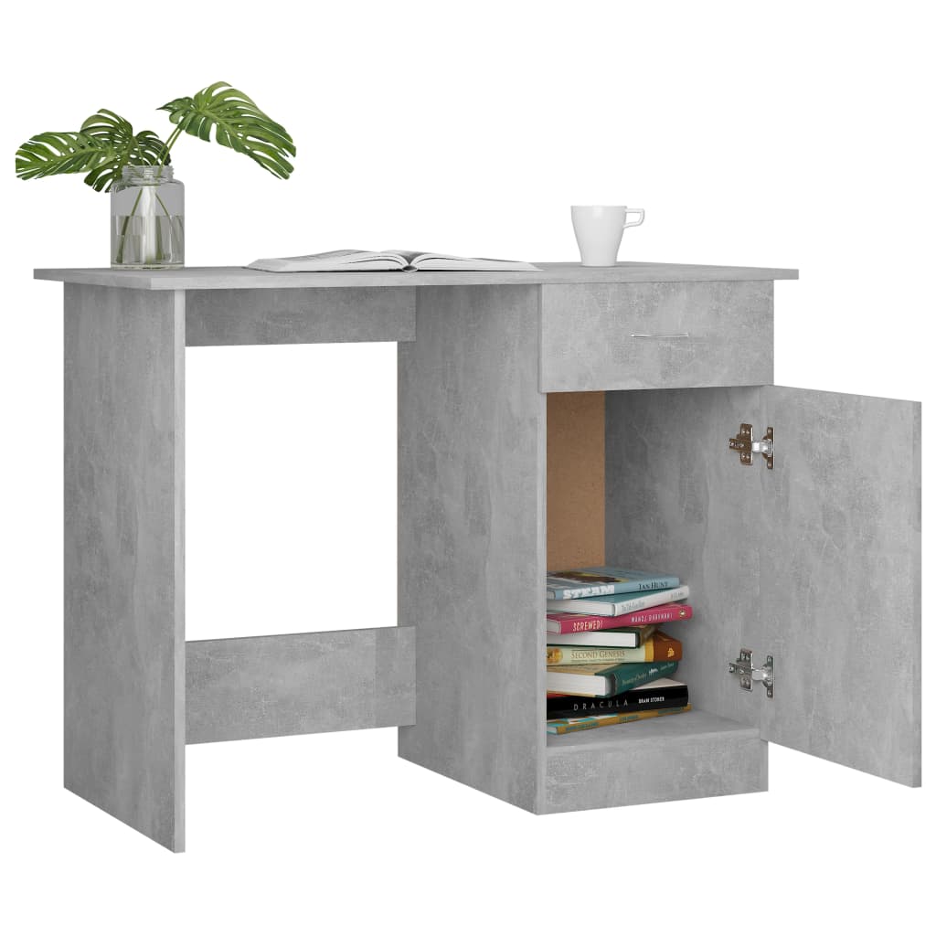 Schreibtisch Betongrau 100x50x76 cm Holzwerkstoff - Premium Schreibtische  - Just €91.53! Shop now at homesales4u