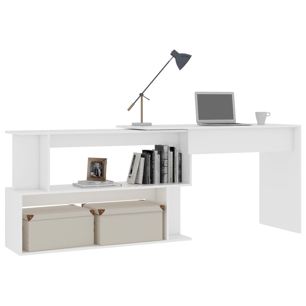 Eckschreibtisch Weiß 200x50x76 cm Holzwerkstoff - Premium Schreibtische  - Just €135.40! Shop now at homesales4u