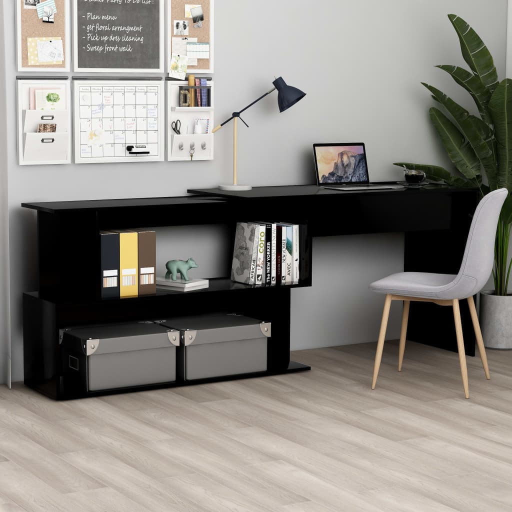 Eckschreibtisch Schwarz 200x50x76 cm Holzwerkstoff - Premium Schreibtische  - Just €121.68! Shop now at homesales4u