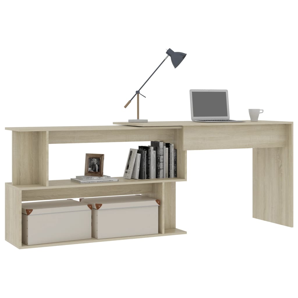 Eckschreibtisch Sonoma-Eiche 200x50x76 cm Holzwerkstoff - Premium Schreibtische  - Just €124.19! Shop now at homesales4u