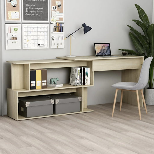 Eckschreibtisch Sonoma-Eiche 200x50x76 cm Holzwerkstoff - Premium Schreibtische  - Just €124.19! Shop now at homesales4u