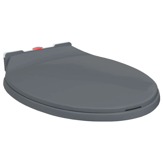 Toilettensitz mit Absenkautomatik Quick-Release Grau Oval - Premium Toilettensitze  - Just €32.66! Shop now at homesales4u