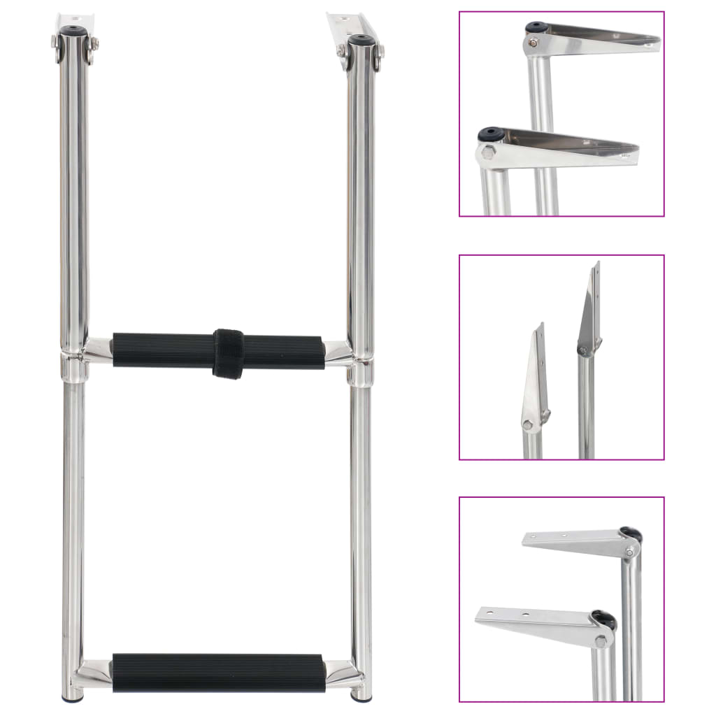 Einstiegsleiter 2 Stufen Edelstahl - Premium Bootsleitern  - Just €54.10! Shop now at homesales4u