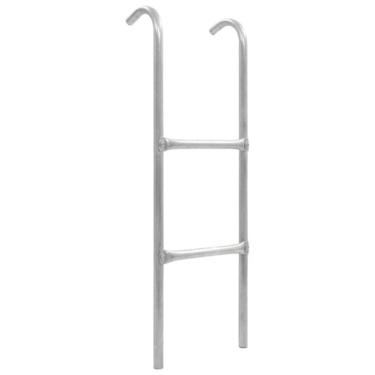 2-stufige Trampolinleiter Stahl Silbern 102,6 cm - Premium Trampolin-Zubehör  - Just €36.14! Shop now at homesales4u
