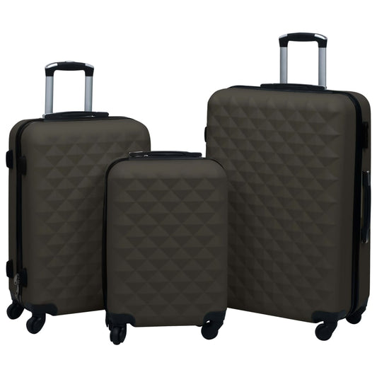 Hartschalen-Trolley-Set 3 Stk. Anthrazit ABS - Premium Reisekoffer  - Just €164.61! Shop now at homesales4u