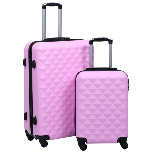 Hartschalen-Trolley-Set 2 Stk. Rosa ABS - Premium Reisekoffer  - Just €133.04! Shop now at homesales4u