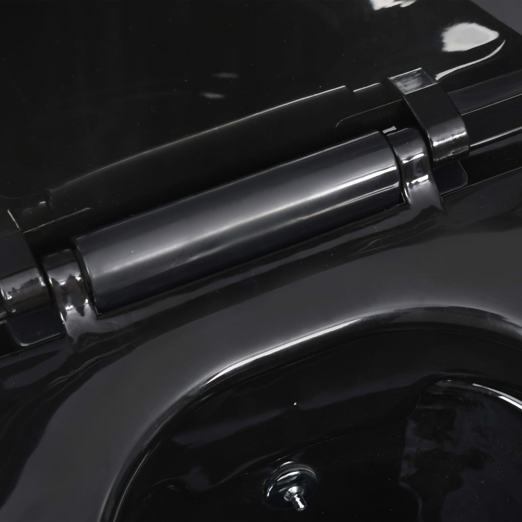 Wand-WC ohne Spülrand mit Bidet-Funktion Keramik Schwarz - Premium Toiletten  - Just €268.01! Shop now at homesales4u