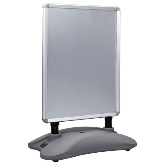 A1-Plakatständer Wasserbefüllbar Grau Aluminiumlegierung - Premium Vitrinen  - Just €209.62! Shop now at homesales4u