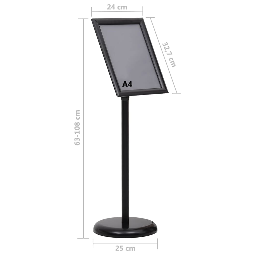 A4-Plakatständer Schwarz Aluminiumlegierung - Premium Vitrinen  - Just €48.64! Shop now at homesales4u