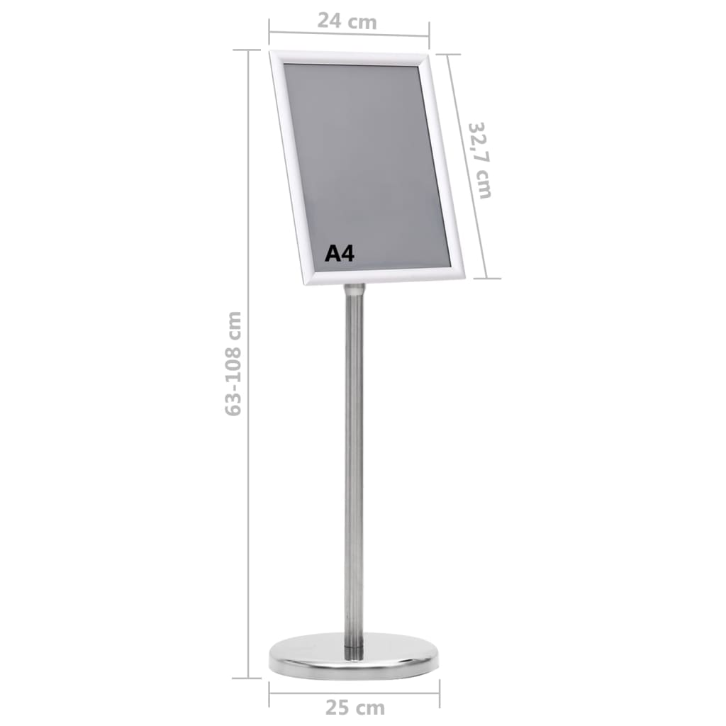 A4-Plakatständer Silbern Aluminiumlegierung - Premium Vitrinen  - Just €43.73! Shop now at homesales4u
