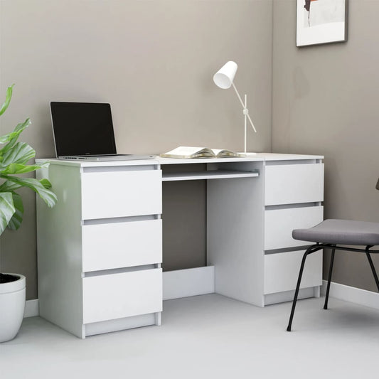 Schreibtisch Weiß 140x50x77 cm Holzwerkstoff - Premium Schreibtische  - Just €227.01! Shop now at homesales4u