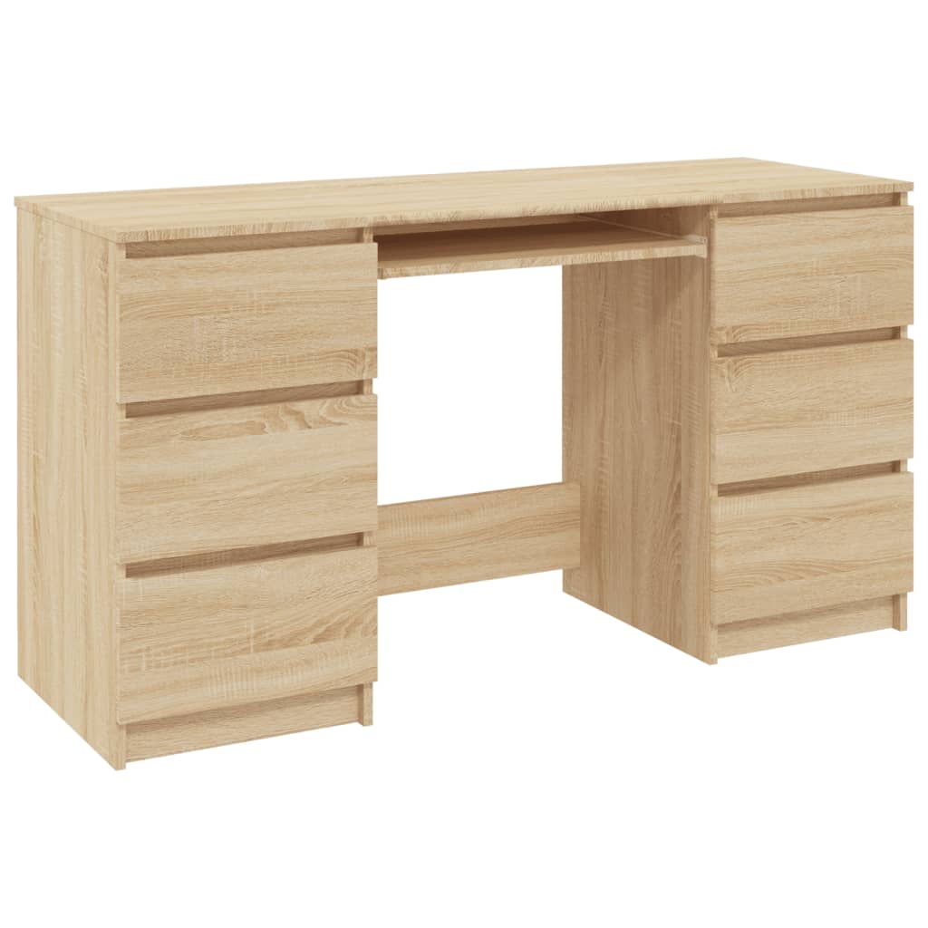 Schreibtisch Sonoma-Eiche 140x50x77 cm Holzwerkstoff - Premium Schreibtische  - Just €174.10! Shop now at homesales4u